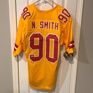 NWT KC Chiefs Neil Smith Autographed Jersey